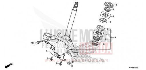 TIGE DE DIRECTION CBR125RTF de 2015